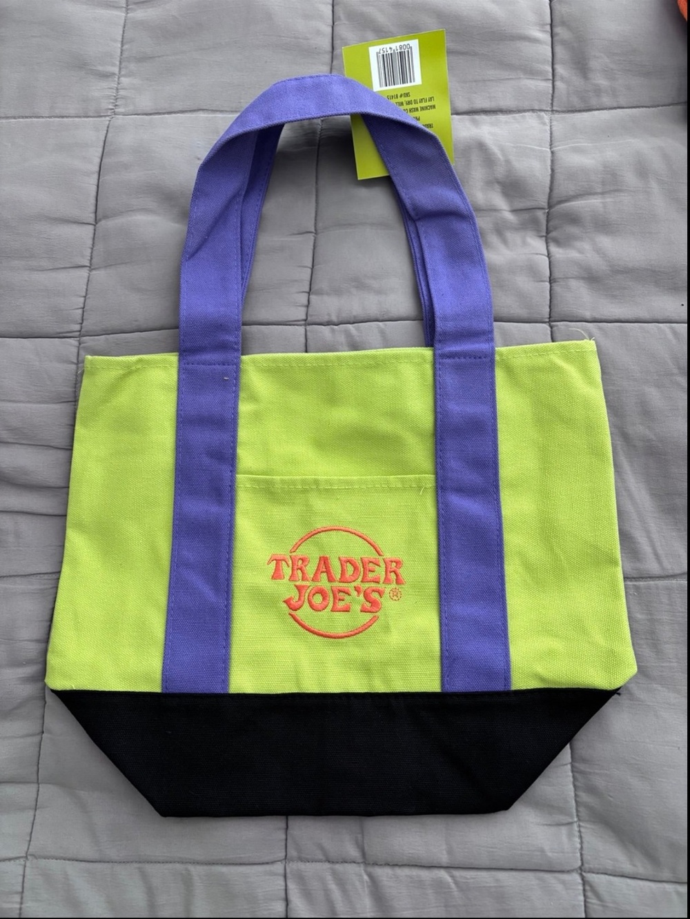 Halloween Trader Joes Mini Tote - Limited Edition (Green with Purple and Black)